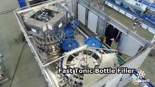 12000BPH 2온스 유리병 토닉 음료 충진 라인