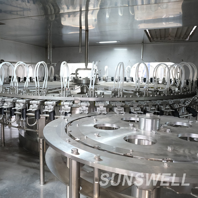 Hot Juice Filling And Packing Machine 5 In 1 Rotary Super Clean Fruit Chunk Peristaltic Pump Filler