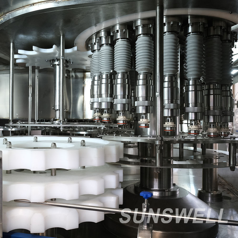 Hot Juice Filling And Packing Machine 5 In 1 Rotary Super Clean Fruit Chunk Peristaltic Pump Filler
