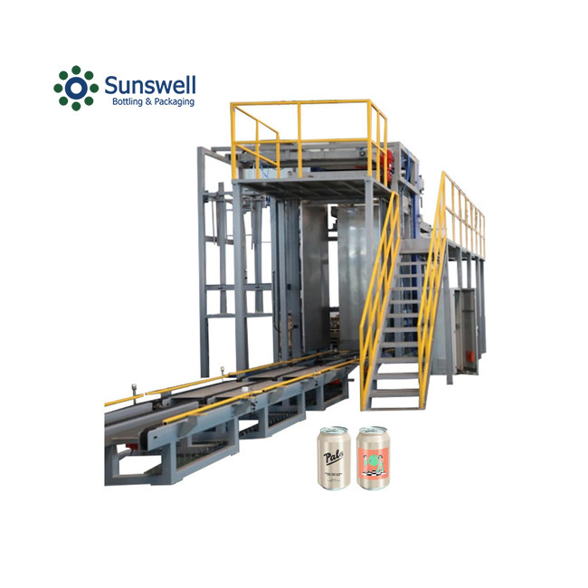 Factory Price High Level Pop Can Robot Depalletizer Equipment Aluminum Can Depalletizing System Supplier