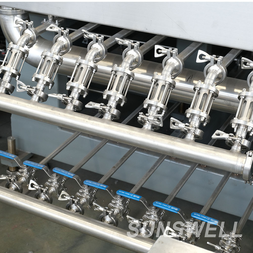 Hot Juice Filling And Packing Machine 5 In 1 Rotary Super Clean Fruit Chunk Peristaltic Pump Filler