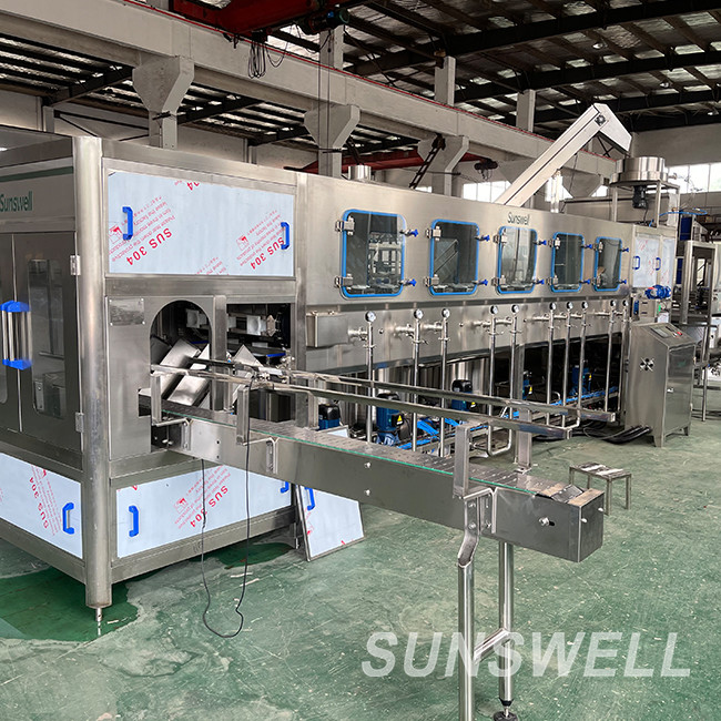 Gallon Water Filling Machine 20L Big Bottle Rinsing Fillig Sealing Production Line For Mineral Water
