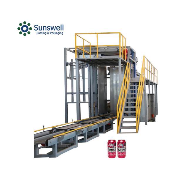 Hot Sale Automatic Pop Can Depalletizing Machine High Level Tin Can Layer Depalletizer Manufacturers