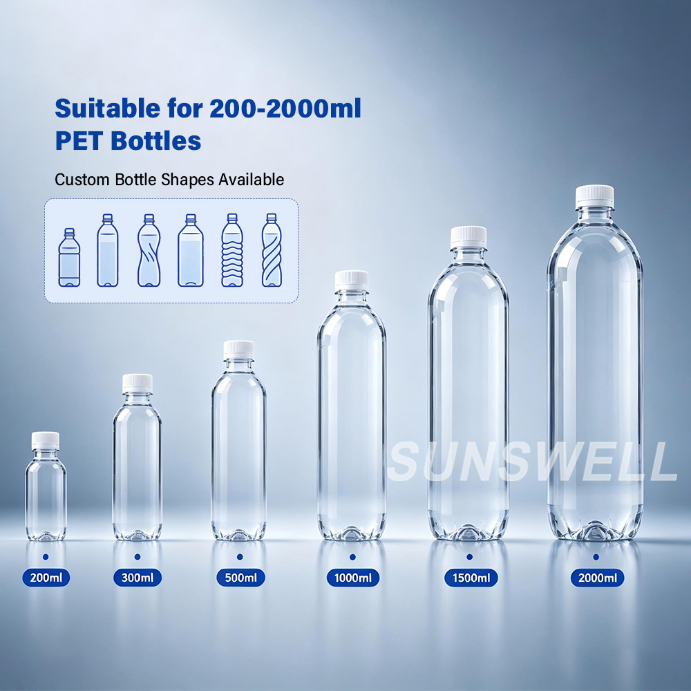 Sunswell Energy-Saving Mineral Water Bottling Machinery for 500ml Pet